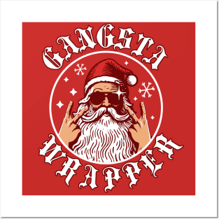 Gangsta Wrapper - Funny Santa Claus Posters and Art